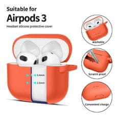 Tech-protect Silicone Hook puzdro na Apple AirPods 3, oranžové