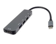 PremiumCord USB-C na HDMI + USB3.0 + 2x USB2.0 + PD(power delivery) adaptér