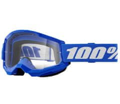 100% strata2 blue goggle clear lens