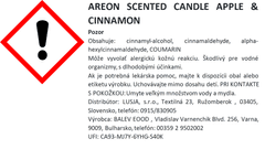 Areon Vonná sviečka - vôňa Apple &amp; Cinnamon, 120g