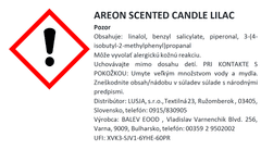 Areon Vonná sviečka, vôňa Lilac, 120g