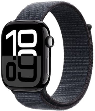 Inteligentné hodinky Apple Watch Series 10 gps Apple Pay Retina displej vodoodolnosť WR50 pre plávanie detekcia autonehody nové funkcie fázy spánku SOS volanie krytie proti prachu akcelerometer GPS stále zapnutý EKG monitorovanie tepu srdcovej činnosti volanie notifikácie NFC platby Apple Pay hluk App Store Senzor pre snímanie okysličenia krvy meranie fyzickej kondície VO2 max ovládanie dvojitým poklepaním