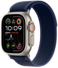 Apple Watch Ultra 2 GPS + Cellular 49 mm, Natural Titanium Case, Blue Trail Loop - M/L (MX4L3CS/A)