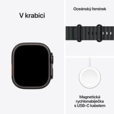 Apple Watch Ultra 2 GPS + Cellular 49mm, Black Titanium Case, Black Ocean Band (MX4P3CS/A)