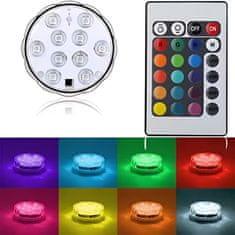 HOME & MARKER® Sada 4 vodotesných RGB svetiel + diaľkové ovládanie | AQUASHEIN