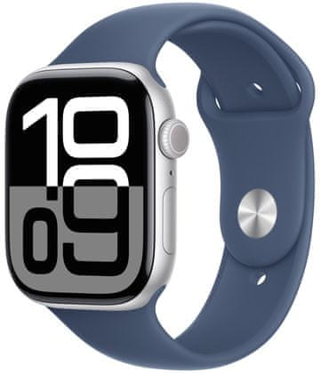 Inteligentné hodinky Apple Watch Series 10 gps Apple Pay Retina displej vodoodolnosť WR50 pre plávanie detekcia autonehody nové funkcie fázy spánku SOS volanie krytie proti prachu akcelerometer GPS stále zapnutý EKG monitorovanie tepu srdcovej činnosti volanie notifikácie NFC platby Apple Pay hluk App Store Senzor pre snímanie okysličenia krvy meranie fyzickej kondície VO2 max ovládanie dvojitým poklepaním