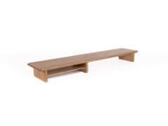 GRINDWOOD Premium Oak Wooden Monitor Stand: Walnut Elegance