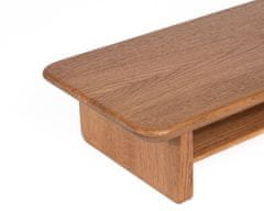 GRINDWOOD Premium Oak Wooden Monitor Stand: Walnut Elegance