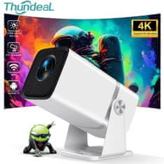 Smart Plus Mini projektor ThundeaL TD80W 4K Android WiFi Full HD 1080P 3D Domáce kino Prenosný projektor pre stretnutia a filmy