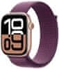 Watch Series 10 GPS 42mm, Rose Gold Aluminium Case, Plum Sport Loop (MWWK3QC/A)