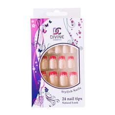 DIVINE cosmetics Umelé nechty č.8, dekorované 24 ks