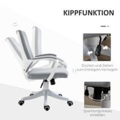 VINSETTO Kancelárske Kreslo Stolová Stolička S Funkciou Kolísania Výškovo Nastaviteľné Operadlo S Hrubým Polstrovaním Ergonomické Otočné O 360° Kolieska Polyester Nylon Pp 