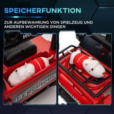 HOMCOM Elektrické Detské Autíčko, Terénne Autíčko S Pripojením Na Hudbu, S Úložným Priestorom, Predné Svetlá, Klaksón, 3 Km/H, Elektrické Detské Autíčko 3-5 Rokov 