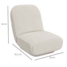 HOMCOM Floor Chair Floor Chair & Floor Sofa V Zamatovom Vzhľade Meditation Chair Lazy Sofa For Living Room Spálňa Cream 