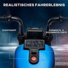 HOMCOM Detská Motorka Detská Elektrická Motorka Elektrické Autíčko Detské Vozidlo S 2 Odnímateľnými Opornými Kolesami, 1,5-3 Km/H, Pre Deti Od 1,5-3 Rokov 