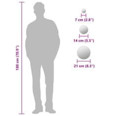 Vidaxl 7-dielna sada nástenných zrkadiel okrúhle sklenené