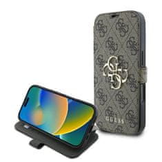 Guess Flipové puzdro 4G Metal Logo GUBKP16X4GMGBR pre iPhone 16 Pro Max Brown