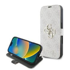 Guess Flipové puzdro 4G Metal Logo GUBKP16S4GMGPI pre iPhone 16 ružové