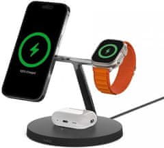 Belkin BOOST CHARGE PRE MagSafe 3v1 Bezdrôtové nabíjanie pre iPhone/Apple Watch/AirPods, čierna - NOVÁ VERZIA