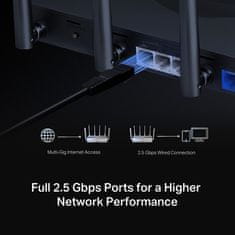 Mercusys Router WiFi TP-Link MR47BE BE9300 WiFi 7, 3x 2.5GLAN, 1x 2.5GWAN, 2,4/5/6GHz