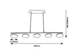 Rabalux MADI LED závesné svietidlo 72240