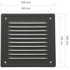 BOBIMARKET vetracia mriežka so sieťkou 14x14 metal graphite