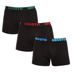 Nedeto 3PACK pánske boxerky čierne (3NB003b) - veľkosť XL