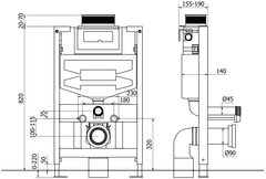 Mexen Fenix XS-U, podomietkový modul a závesné WC Rico, biela, 6853372XX00