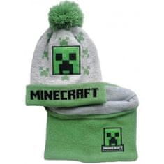 Fashion UK Sada zimnej čiapky a nákrčník Minecraft - Creeper