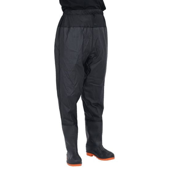 Vidaxl Waist Waders s čižmami čierna veľkosť 46