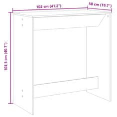 Petromila vidaXL Barový stôl čierny 102x50x103,5 cm kompozitné drevo