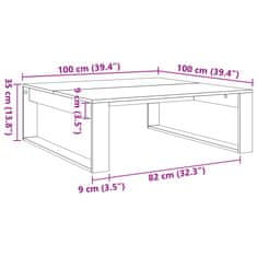 Vidaxl Konferenčný stolík dub artisan 100x100x35 cm kompozitné drevo