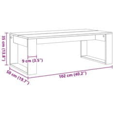 Vidaxl Konferenčný stolík staré drevo 102x50x35 cm drevotrieska