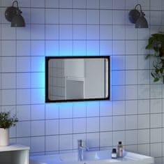 shumee vidaXL LED kúpeľňové zrkadlo hnedý dub 60x8,5x38 cm kompozitné drevo