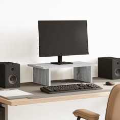 shumee vidaXL Stojan na monitor sivý dub sonoma 50x27x15 cm kompozitné drevo