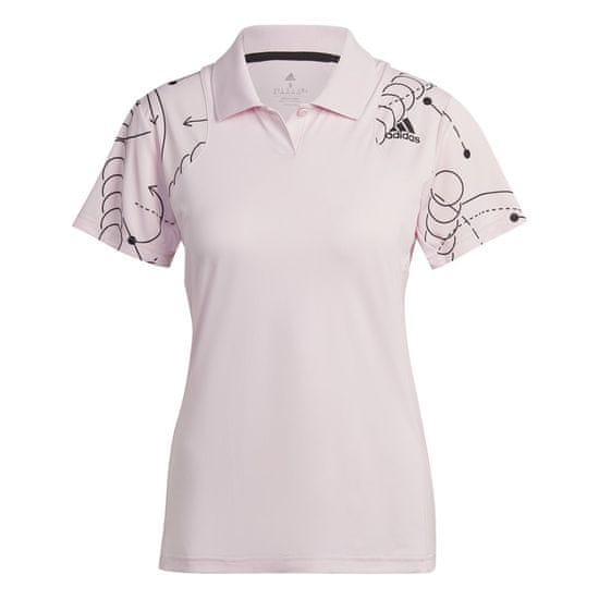 Adidas Tričko ružová Polo Club Graphic