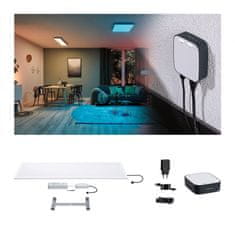 Paulmann PAULMANN Štartovacia sada Zigbee 3.0 Smart Home smik Gateway plus LED Panel Amaris 295x1195mm 35W RGBW plus biela/antracit stmievateľné 5170