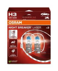 Osram OSRAM H3 12V 55W PK22s NIGHT BREAKER LASER plus 150% viac svetla 2ks 64151NL-2HB