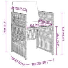 Petromila vidaXL Záhradné kreslá s podložkami 4 ks mix béžovej polyratan