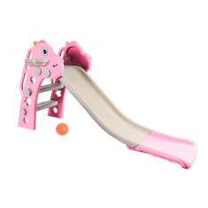 Aga4Kids Šmykľavka s madlom 130 cm DS3701 Ružová