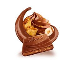 LINDT CREATION mliečna čokoláda s náplňou z mandľovo-lieskovoorieškového krokantu a kúskov wafle 150g