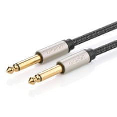 Ugreen AV128 audio kábel 6.35mm jack 1m, sivý