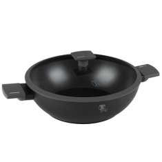 Berlingerhaus WOK pánev s poklicí s titanovým povrchem BH-8125 30 cm Antracit Collection