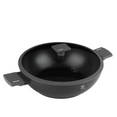 Berlingerhaus WOK pánev s poklicí s titanovým povrchem BH-8125 30 cm Antracit Collection