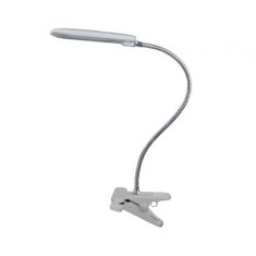 ACA Lightning LED stolný lampička s vypínačom a klipom BAZ 5W/230V/4000K/340Lm/120°/IP20, sivá