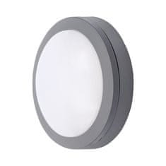 Solight LED vonkajšie prisadené svietidlo 13W/230V/910Lm/4000K/120°/IP54, kruhové šedé