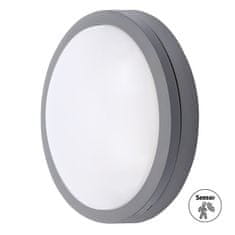 Solight LED vonkajšie osvetlenie so senzorom Siena, šedé, 20W, 1500lm, 4000K, IP54, 23cm