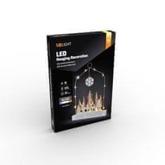 Solight LED závesná dekorácia les s jeleňami, 14x LED, 2x AA