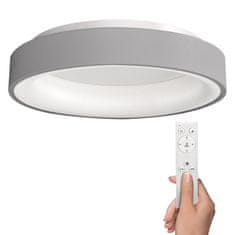 Solight LED stropné svetlo okrúhle Treviso, 48W, 2880lm, stmievateľné, diaľkové ovládanie, šedá