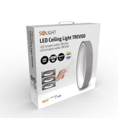 Solight LED stropné svetlo okrúhle Treviso, 48W, 2880lm, stmievateľné, diaľkové ovládanie, šedá